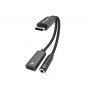 Equip 133470 USB-C auf 3,5-mm-3-Pin-DAC-Adapter, 0,12 m, schwarz