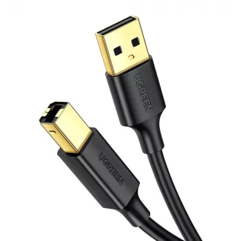 Ugreen US135 USB-2.0-A-B-Druckerkabel, vergoldet, 1 m, schwarz