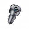 Joyroom JR-CCN19 Kfz-Ladegerät, 65 W, 2x USB-C + USB-A, dunkelgrau