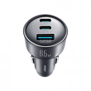 Joyroom JR-CCN19 Kfz-Ladegerät, 65 W, 2x USB-C + USB-A, dunkelgrau