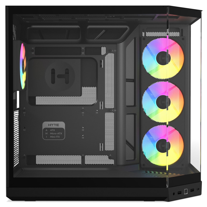 HYTE Y50 Pitch Black PC-Gehäuse, gehärtetes Glas x 3