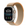 Apple Watch Ultra 4 GPS + Cellular 49 mm Smartwatch, Titangehäuse in Natur, Trail Loop Armband in Sand, S/M, MJAJ4QF/A