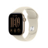 Apple Watch Series 12 GPS + Cellular 42 mm Smartwatch, Aluminiumgehäuse in Hellgold, Sportarmband in Sand, M/L, MJG34ZR/A