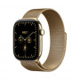 Apple Watch Series 12 GPS + Cellular 42 mm, Titangehäuse in Brillantgold, Milanaise Armband in Brillantgold