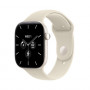 Apple Watch Series 12 GPS + Cellular 42 mm, Keramikgehäuse in Perlweiß, Sportarmband in Sand, M/L