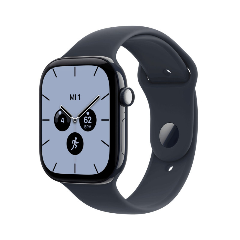 Apple Watch Series 12 GPS + Cellular 46 mm, Keramikgehäuse in Nachtblau, Sportarmband in Navyblau, S/M