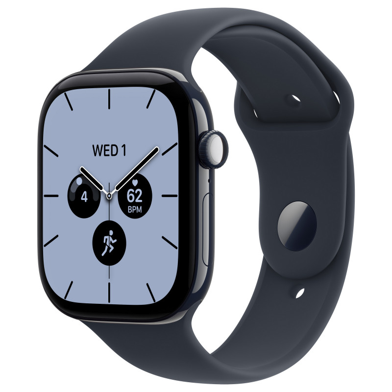 Apple Watch Series 12 GPS + Cellular 46 mm, Keramikgehäuse in Nachtblau, Sportarmband in Navyblau, M/L