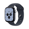 Apple Watch Series 12 GPS + Cellular 46 mm, Keramikgehäuse in Nachtblau, Sportarmband in Navyblau, M/L