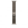 Apple MK0D4ZM/A Apple Watch Titan Milanaise Armband, 49 mm, Titan Natur, Medium