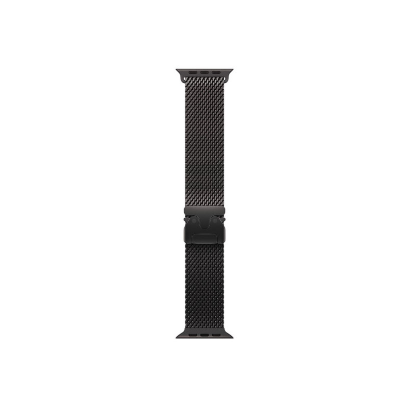 Apple MK0G4ZM/A Apple Watch Titan Milanaise Armband, 49 mm, Titan Schwarz, Medium