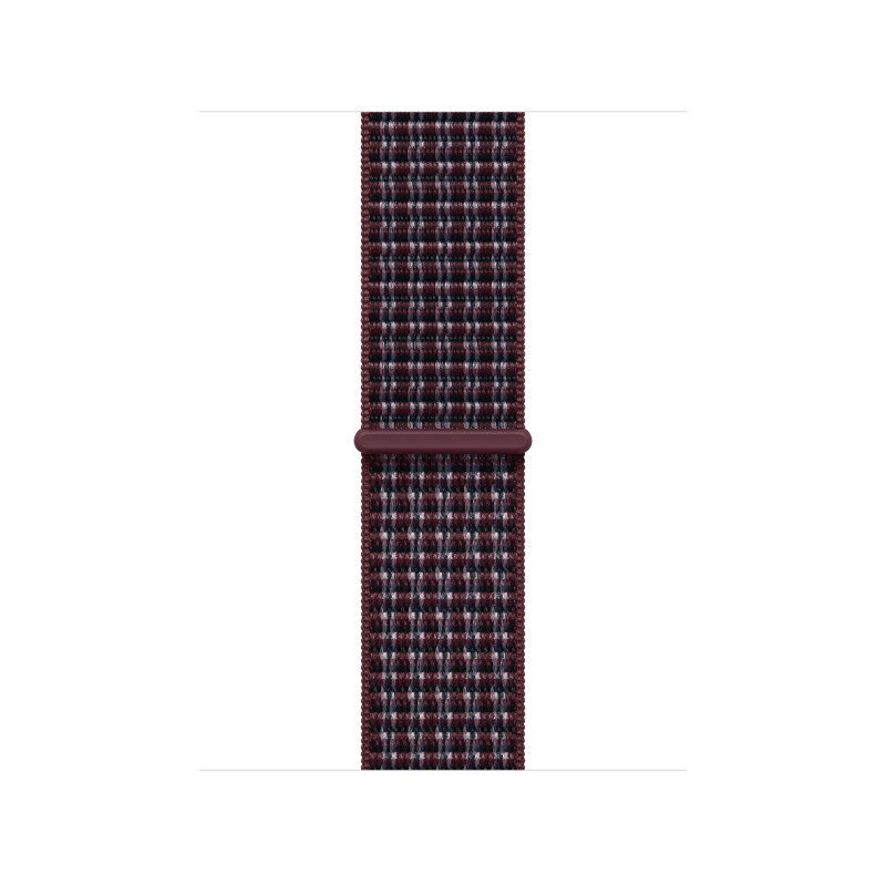 Apple MK7R4ZM/A Sport Loop Armband, 40 mm, Burgunder kariert