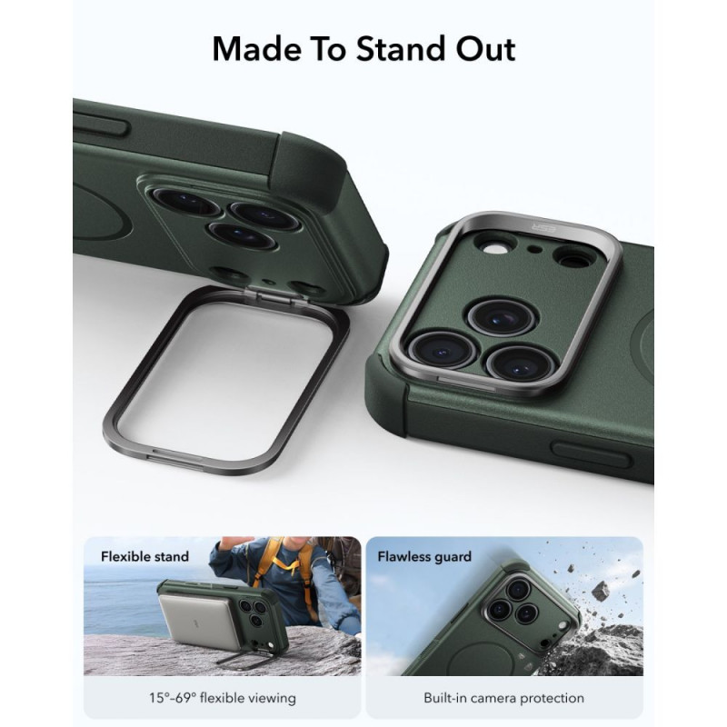 ESR Cyber Tough Kickstand MagSafe Hülle für Apple iPhone 17 Pro / 18 Pro, Grün
