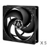Arctic P12 ACFAN00135A Gehäuselüfter, 120 mm, 3-polig, schwarz (5 Stück)