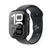 AmazingThing Radix Glass Schutzhülle für Apple Watch 42 mm, gehärtetes Glas, schwarz