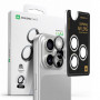 AmazingThing AR Aluminum 3 Lens Glass Kameraobjektivschutz mit Rahmen für iPhone 16 Pro / 16 Pro Max, schwarz