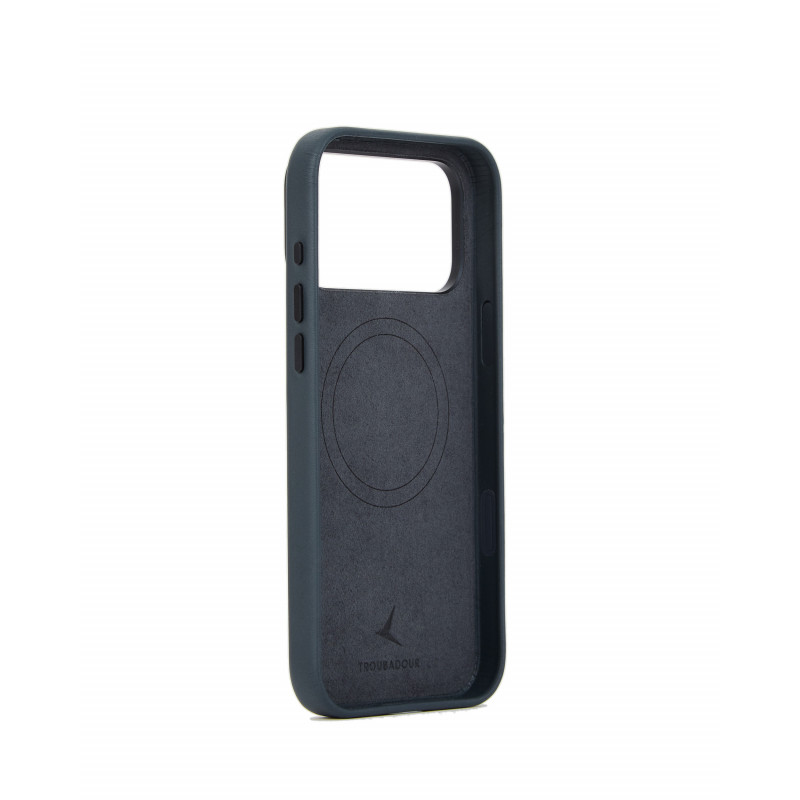 Mujjo Troubadour Lederhülle für Apple iPhone 18 Pro Max / 17 Pro Max, MagSafe, basalt