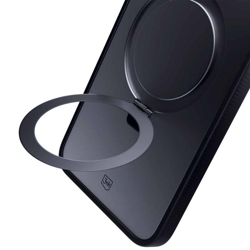 3MK Smoke Case Mag&Stand Smartphone-Hülle für Samsung Galaxy S25+, schwarz