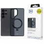 3MK Smoke Case Mag&Stand Smartphone-Hülle für Samsung Galaxy S25 Ultra, schwarz