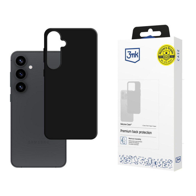 3MK Silicone Case Silikonhülle für Samsung Galaxy S25+, schwarz