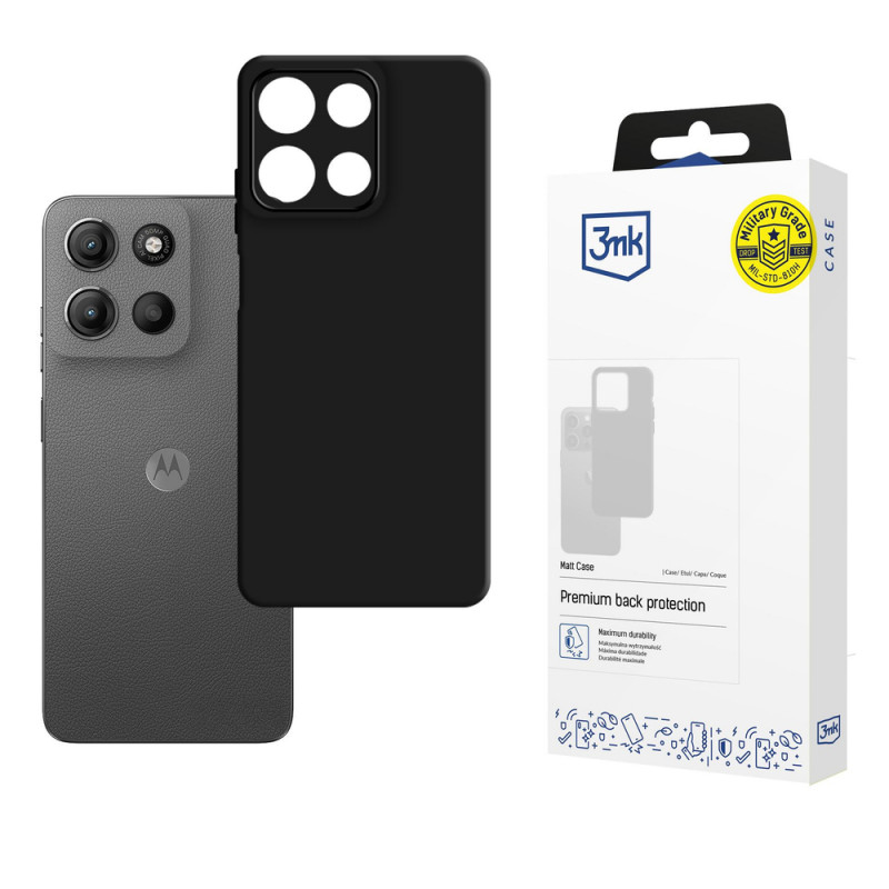 3MK Matt Case Hülle für Motorola Moto G15 / G15 Power, schwarz