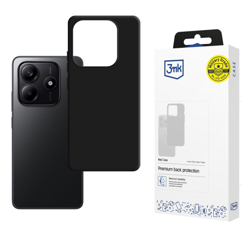 3MK Matt Case Hülle für Xiaomi Redmi Note 14 4G, matt schwarz