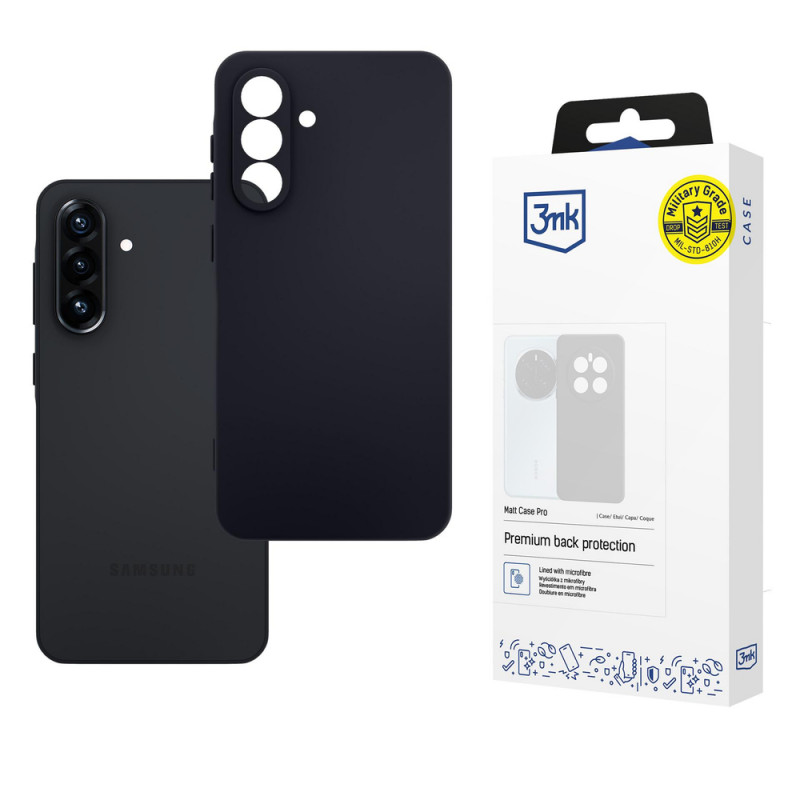 3MK Matt Case Pro Hülle für Samsung Galaxy A56 5G, schwarz
