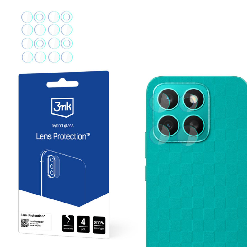 3MK Lens Protection Hybridglas für Kameraobjektiv des Honor X8c (4 Stk.)