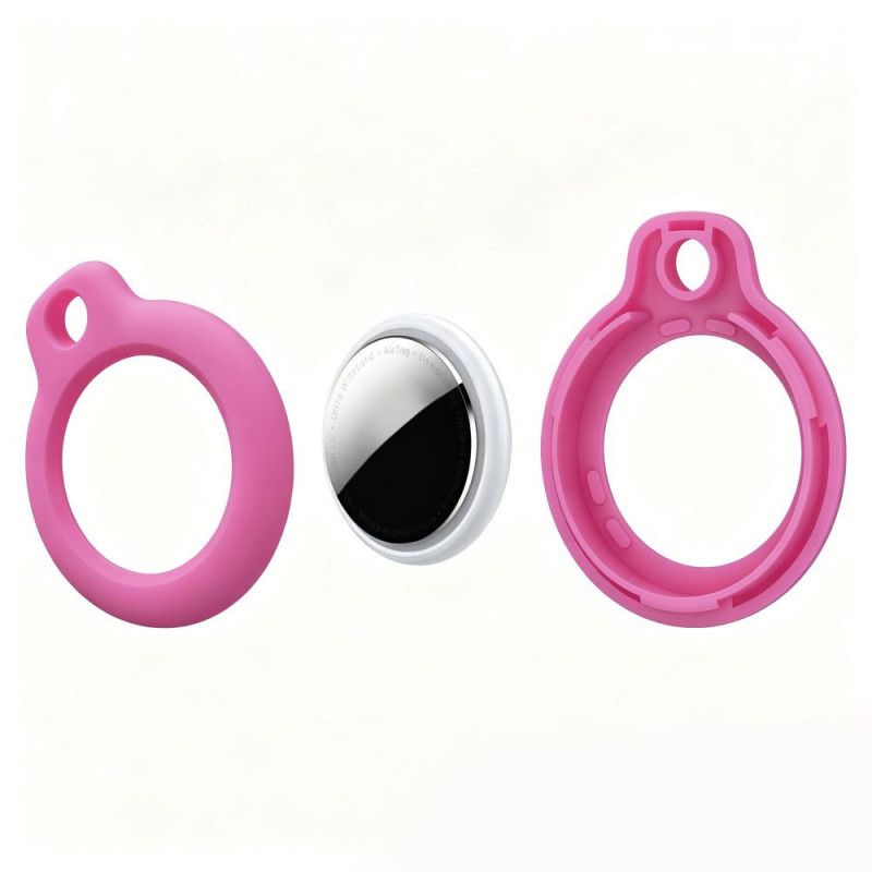 Tech-Protect Rough Schutz-Schlüsselanhänger für Apple AirTag 1 / 2, rosa