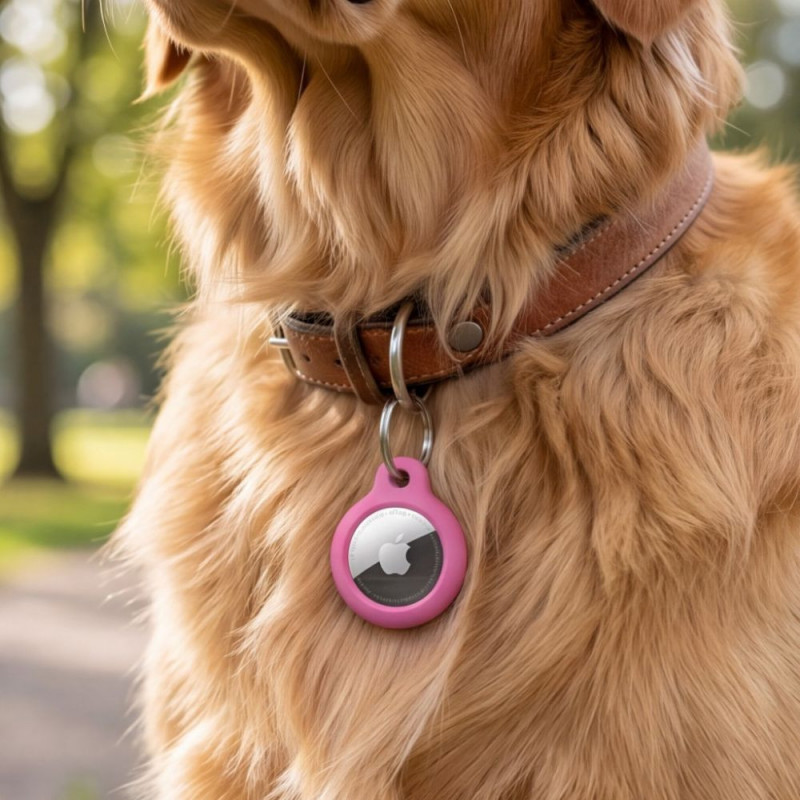 Tech-Protect Rough Schutz-Schlüsselanhänger für Apple AirTag 1 / 2, rosa
