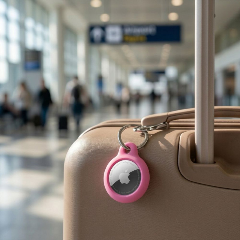 Tech-Protect Rough Schutz-Schlüsselanhänger für Apple AirTag 1 / 2, rosa