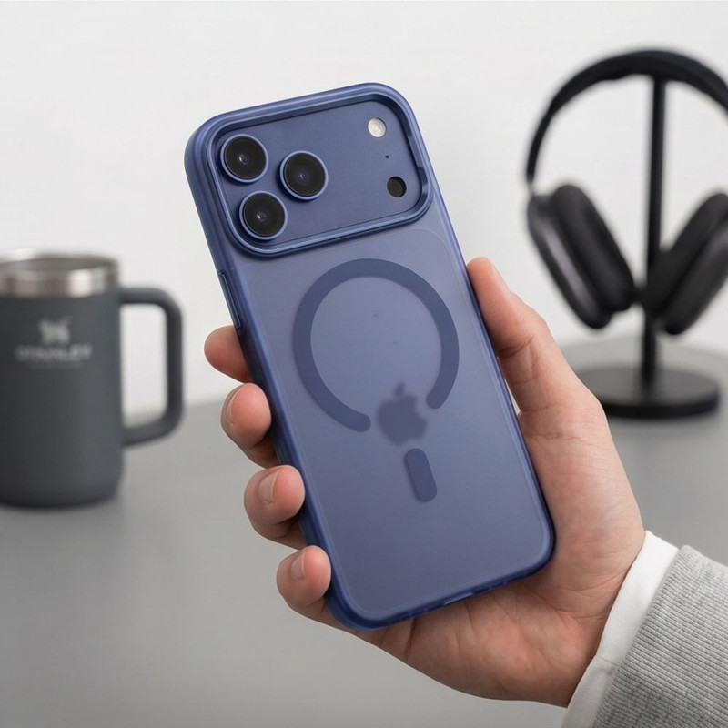 Tech-Protect MagZero MagSafe Hülle für Apple iPhone 17 Pro Max / 18 Pro Max, mattes Tiefblau