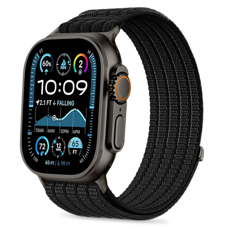 Tech-Protect Nylon Sport Armband für Apple Watch 44/45/46/49 mm, Schwarz