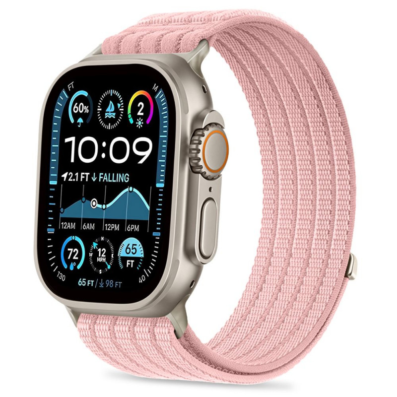 Tech-Protect Nylon Sport Armband für Apple Watch 44/45/46/49 mm, Hellrosa