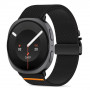 Tech-Protect Nylon Clasp Uhrenarmband für Samsung Galaxy Watch 8 / 9 / Classic 40 / 44 / 46 mm, Schwarz