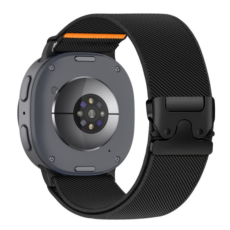 Tech-Protect Nylon Clasp Uhrenarmband für Samsung Galaxy Watch 8 / 9 / Classic 40 / 44 / 46 mm, Schwarz