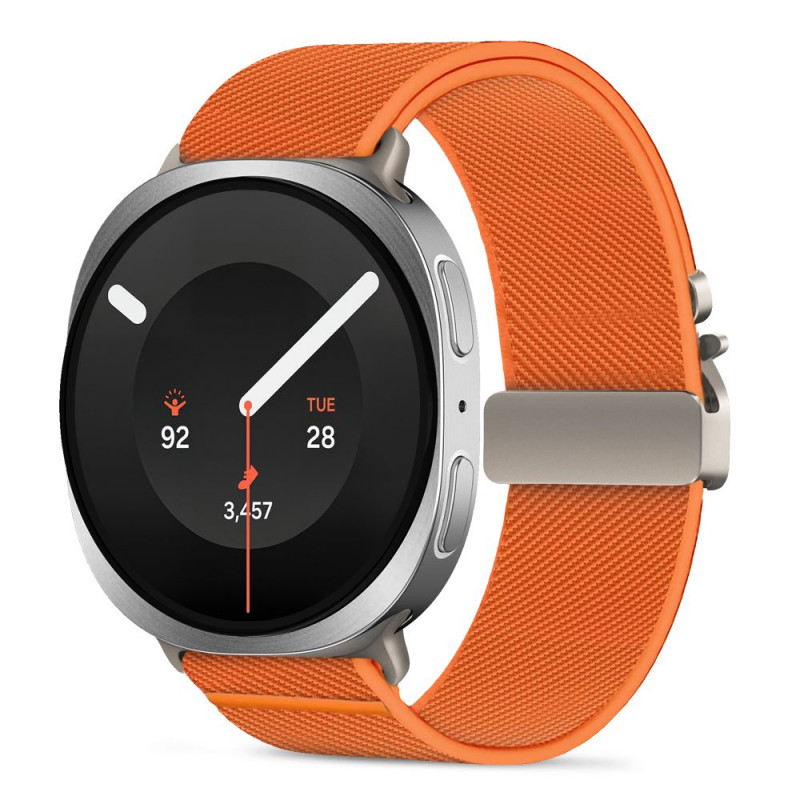 Tech-Protect Nylon Clasp Uhrenarmband für Samsung Galaxy Watch 8 / 9 / Classic 40 / 44 / 46 mm, Orange