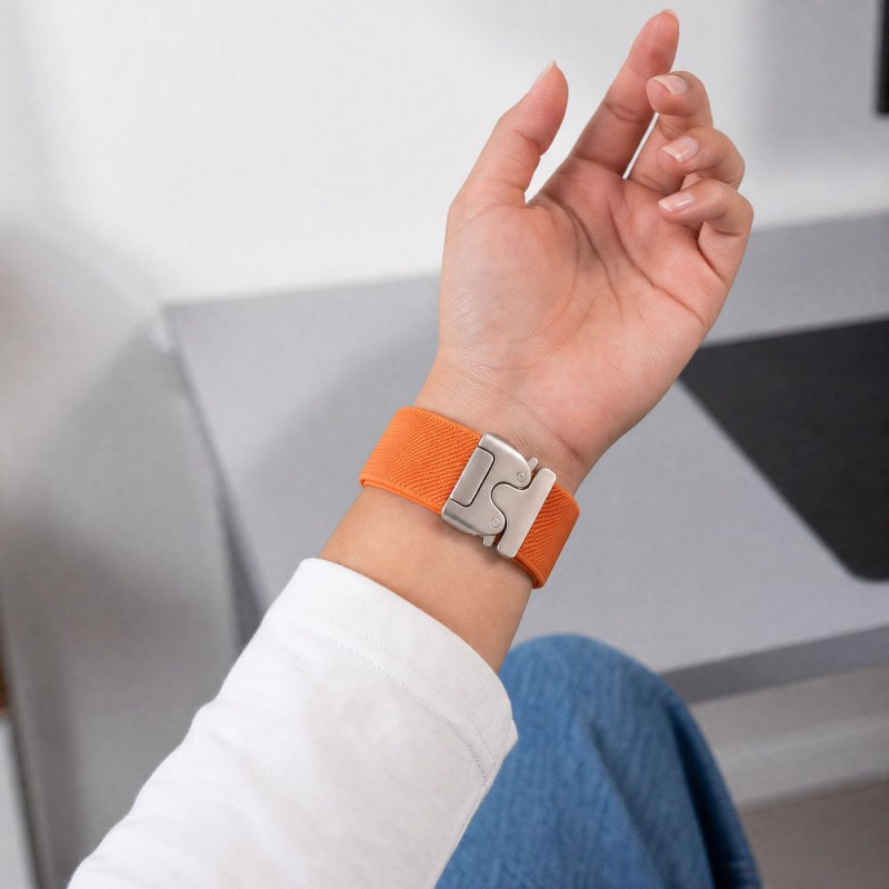 Tech-Protect Nylon Clasp Uhrenarmband für Samsung Galaxy Watch Ultra 1 / 2 2024-2026 47 mm, Orange
