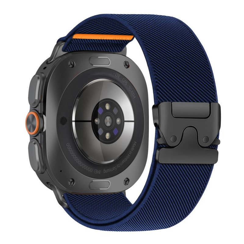Tech-Protect Nylon Clasp Uhrenarmband für Samsung Galaxy Watch Ultra 1 / 2 2024-2026 47 mm, Marineblau