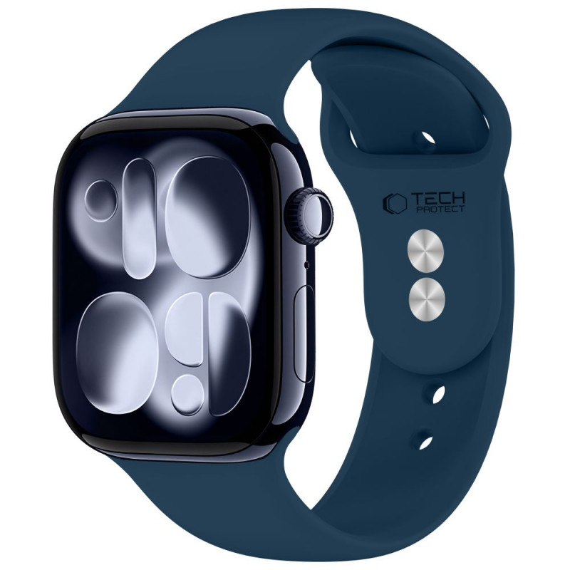 Tech-Protect Silicone Armband für Apple Watch 8/9/10/11/12/SE 40/41/42 mm, marineblau