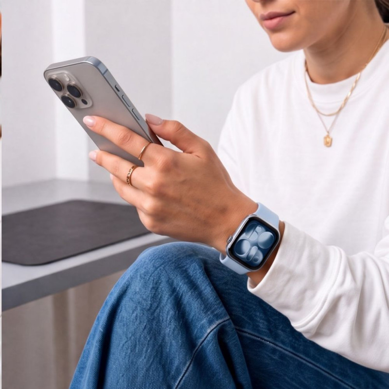Tech-Protect Silicone Armband für Apple Watch 8/9/10/11/12/SE 40/41/42 mm, hellblau