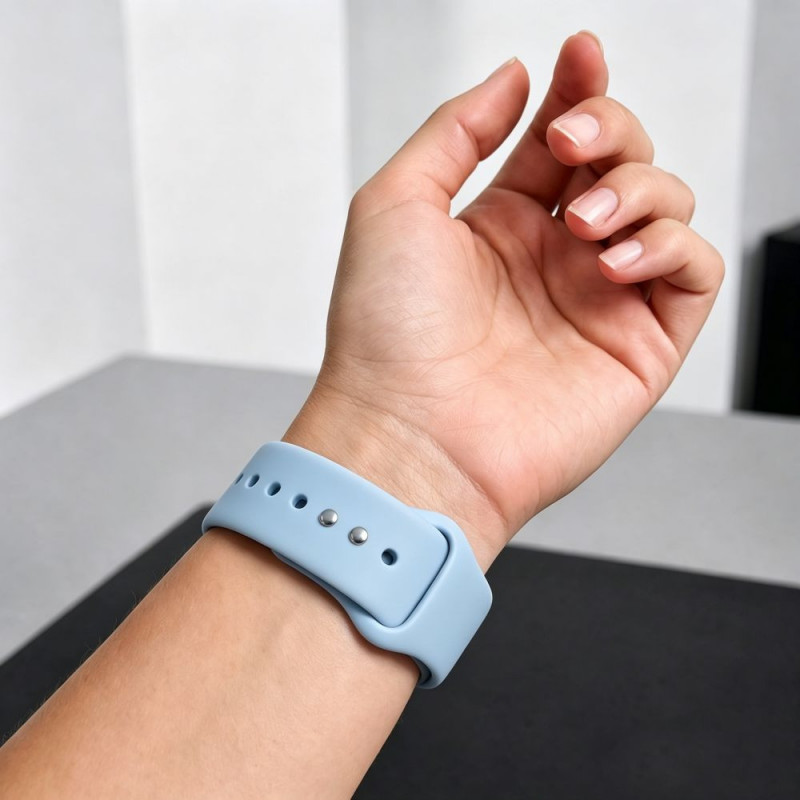 Tech-Protect Silicone Armband für Apple Watch 8/9/10/11/12/SE 40/41/42 mm, hellblau