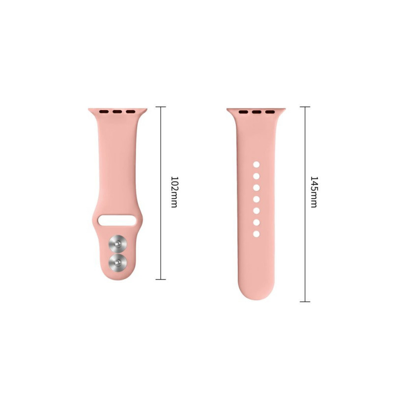 Tech-Protect Silicone Armband für Apple Watch 8/9/10/11/12/SE/Ultra 44/45/46/49 mm, altrosa