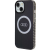 Audi IML Big Logo MagSafe Hülle für iPhone 15 / 14 / 13, schwarz (AUDI000075)