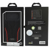 Audi R8 Genuine Leather MagSafe Hülle aus echtem Leder für iPhone 18 Pro Max / 17 Pro Max, schwarz-rot (AUDI000240)