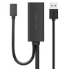 UGREEN US175 USB-3.0-Verlängerungskabel mit Micro-USB-Stromanschluss, 5 m, Schwarz