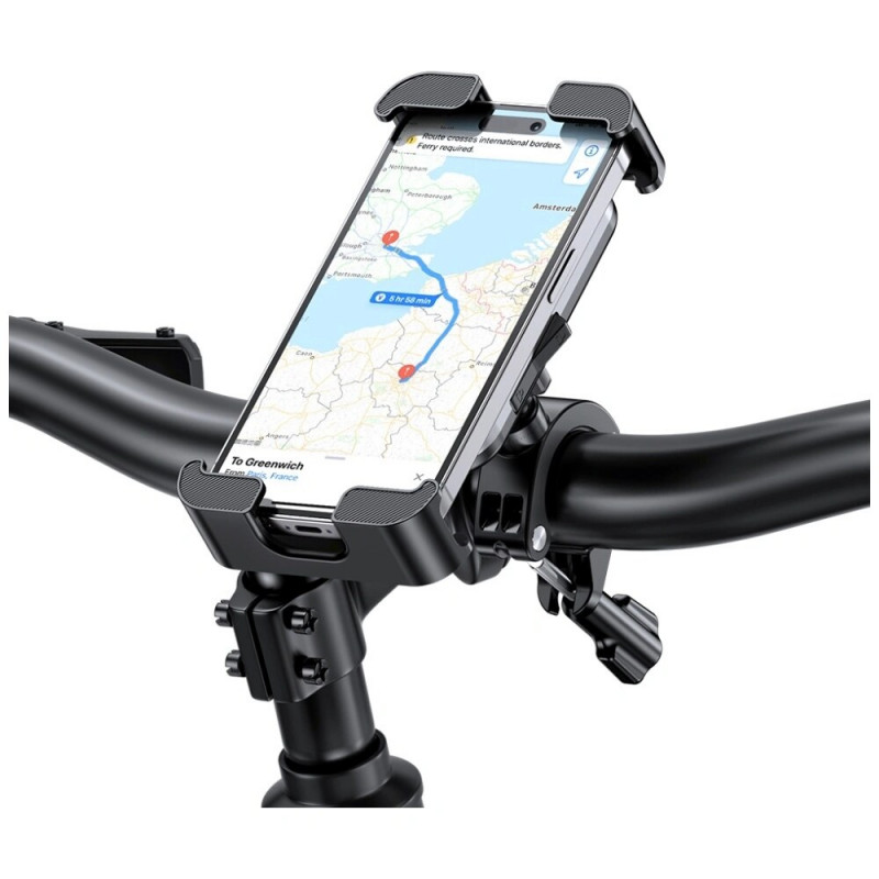 USAMS ZJ082 Fahrrad-Handyhalterung, Schwarz
