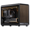 Jonsbo D33 Wood PC-Gehäuse, Micro-ATX-Gehäuse, mATX, Tempered Glass, schwarz, Holz