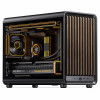 Jonsbo D33 Wood PC-Gehäuse, Micro-ATX-Gehäuse, mATX, Tempered Glass, schwarz, Holz