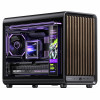 Jonsbo D33 Wood PC-Gehäuse, Micro-ATX-Gehäuse, mATX, Tempered Glass, schwarz, Holz
