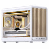 Jonsbo D33 Wood PC-Gehäuse, Mini-Gehäuse, mATX, Tempered Glass, weiß, Holz (D33 WD/WHITE)